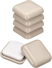 Furniture Sliders, 12Pcs 1" - Plastic Self-Adhesive Square Sliding Pads, Chair G