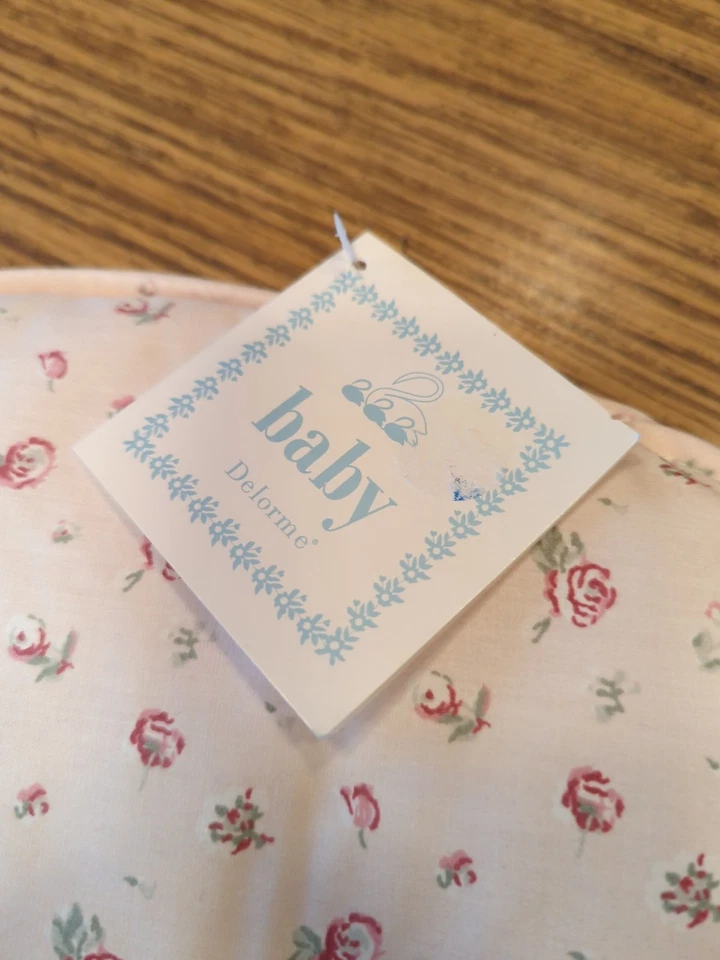 Nuevo con etiquetas Bolso de Mano Vintage Yves Delorme/Baby Delorme Rosa Floral Liberty Rose Bolso en Polvo Foto 2 de 4