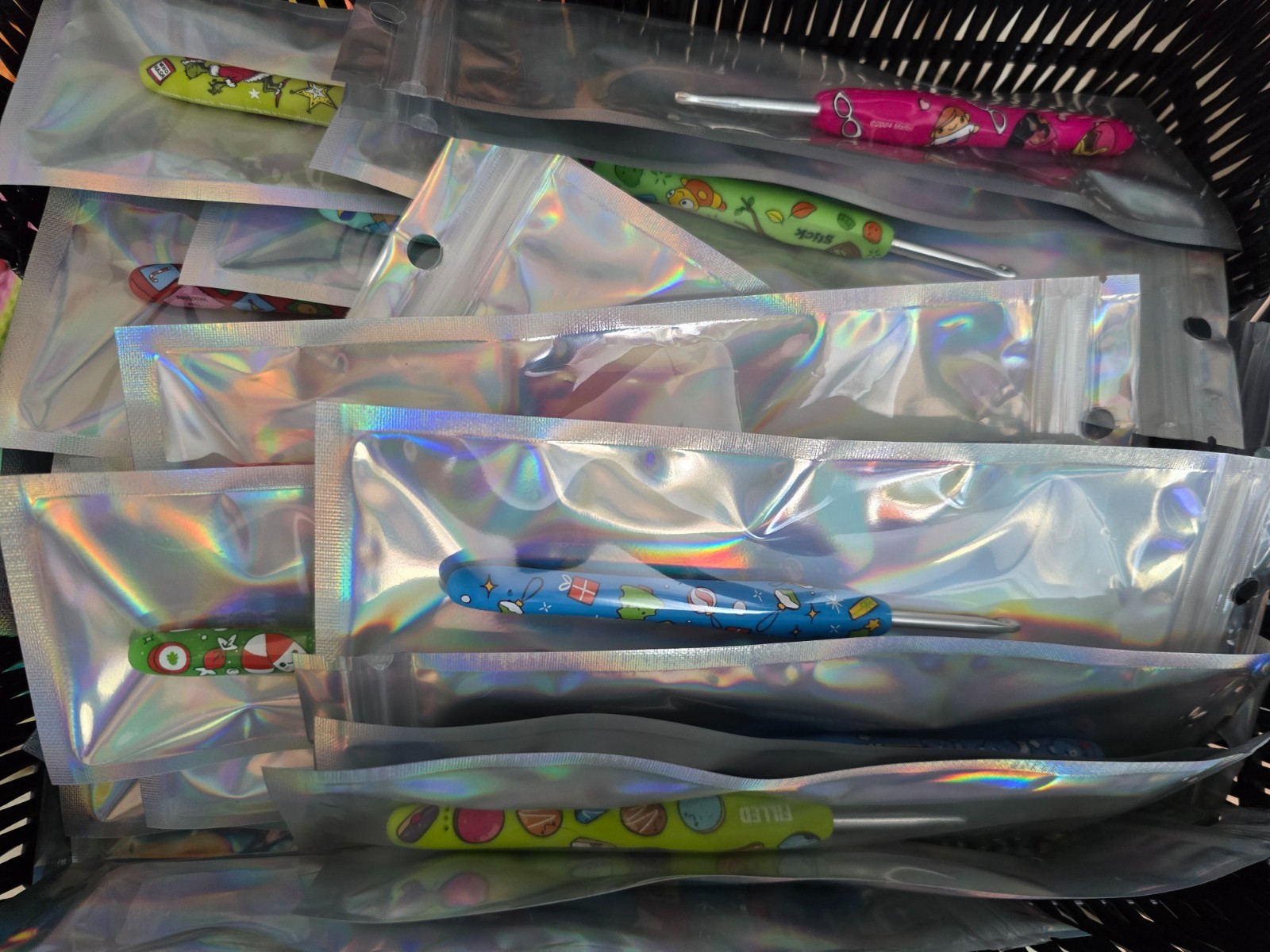 You choose! The Woobles 4.0mm printed wrapped character crochet hooks