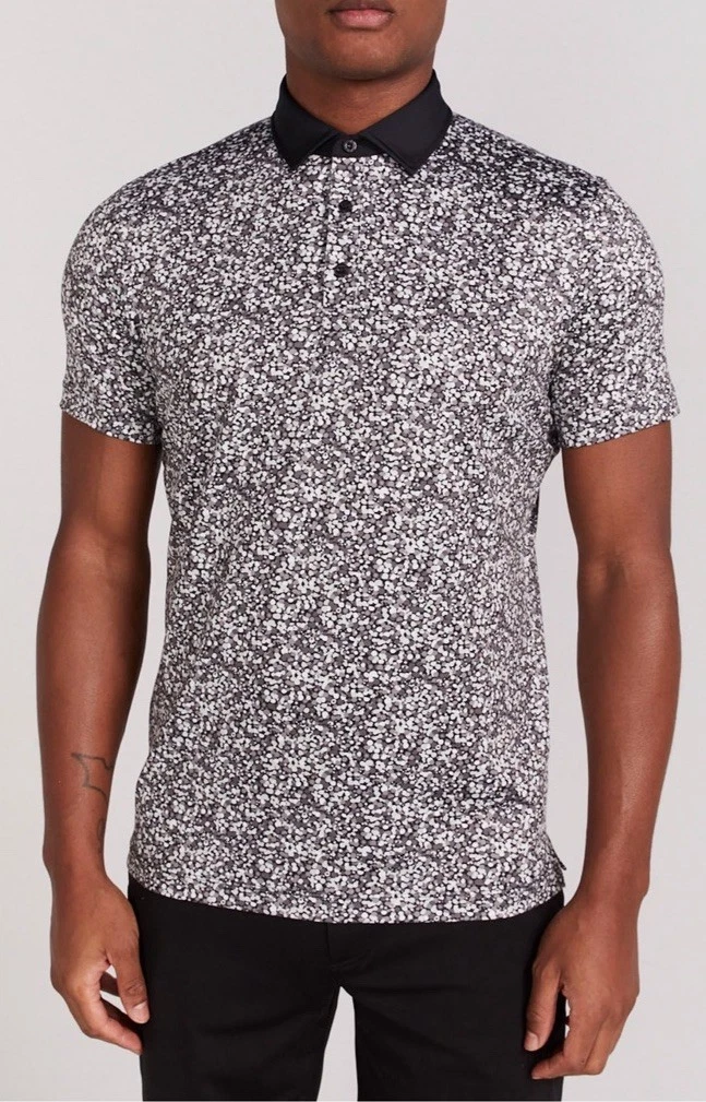 $110 Redvanly Men's Eaton Polo Shirt - R2408- Tuxedo - Medium - New With Tags