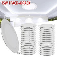 40Pack 7Inch LED Ceiling Lights Ultra-Thin Recessed Retrofits Kit 6000K Daylight