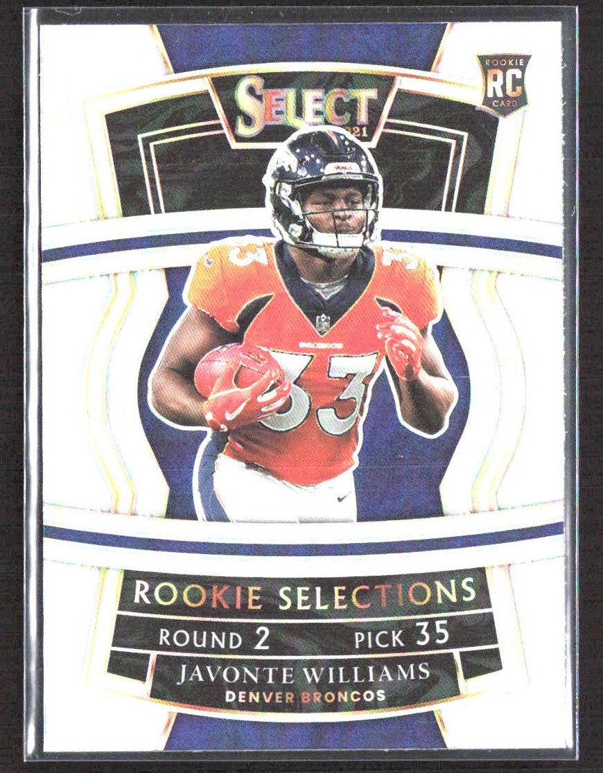 2021 Select Javonte Williams #RS-19 RC Rookie Selections Silver Prizm Broncos