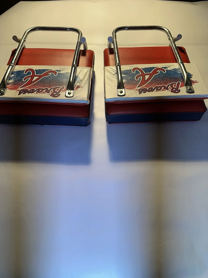 Par de 2 cojines para silla bleacher Atlanta Braves 1998 vintage MLB Foto 2 de 4