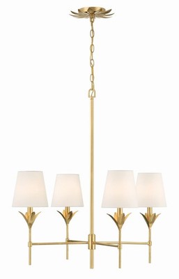 Antique Gold Four Light Chandelier from the Broche Collection