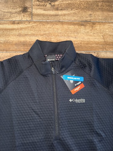 Columbia Titanium Crystal Leaf Omni-Heat HELIX HALF Jacket NWT men's 3X BLACK - Picture 11 of 15