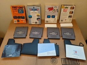 CIB NES Games Lot 4 Games, Donkey Kong, Top Gun, Black Bass, One Missing Manuel 