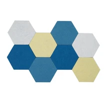 Hexagon Felt Cork Board Tiles 8-Pack Self-Adhesive Bulletin Pin Board