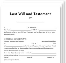 Last Will and Testament Kit 2026   DIY Will Forms, Pre-Formatted Legal