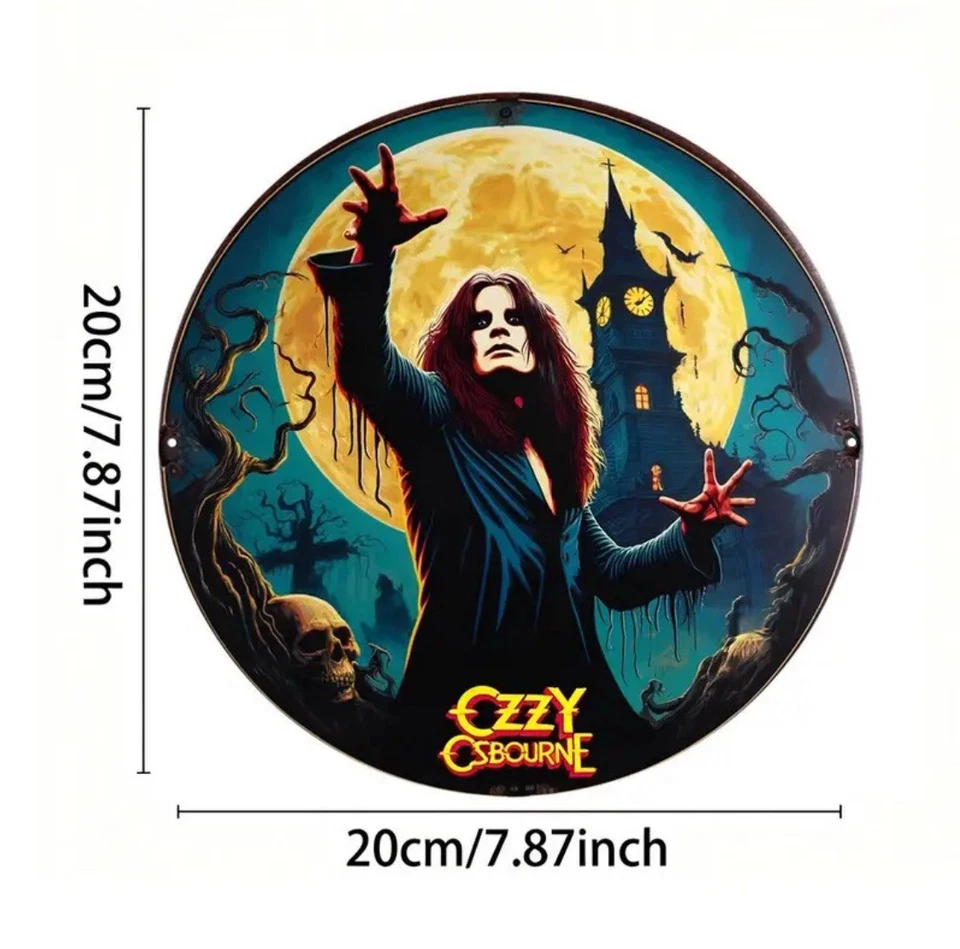 Ozzy Osbourne Prince Of Darkness  Limited Edition Metal Sign 8x8.  Collectible - Image 4 of 4