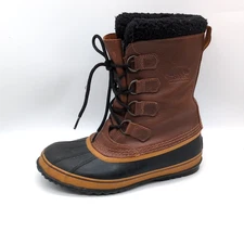 Sorel Boots Mens Pac T Brown 8 Waterproof Duck Shoe Insulated Leather NM1439-200