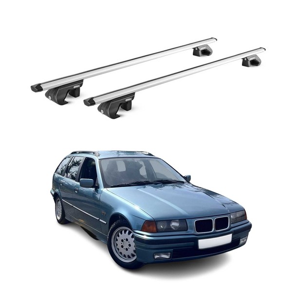 DachträGer GrundtäGer FüR BMW 3Er Touring E36 E91 1994-2012 90Kg Alu Grau 2X ABE-image