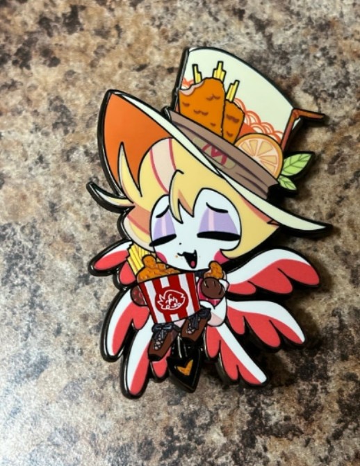 Hazbin Hotel Chomping Chibi Lucifer Morningstar Black Nickel