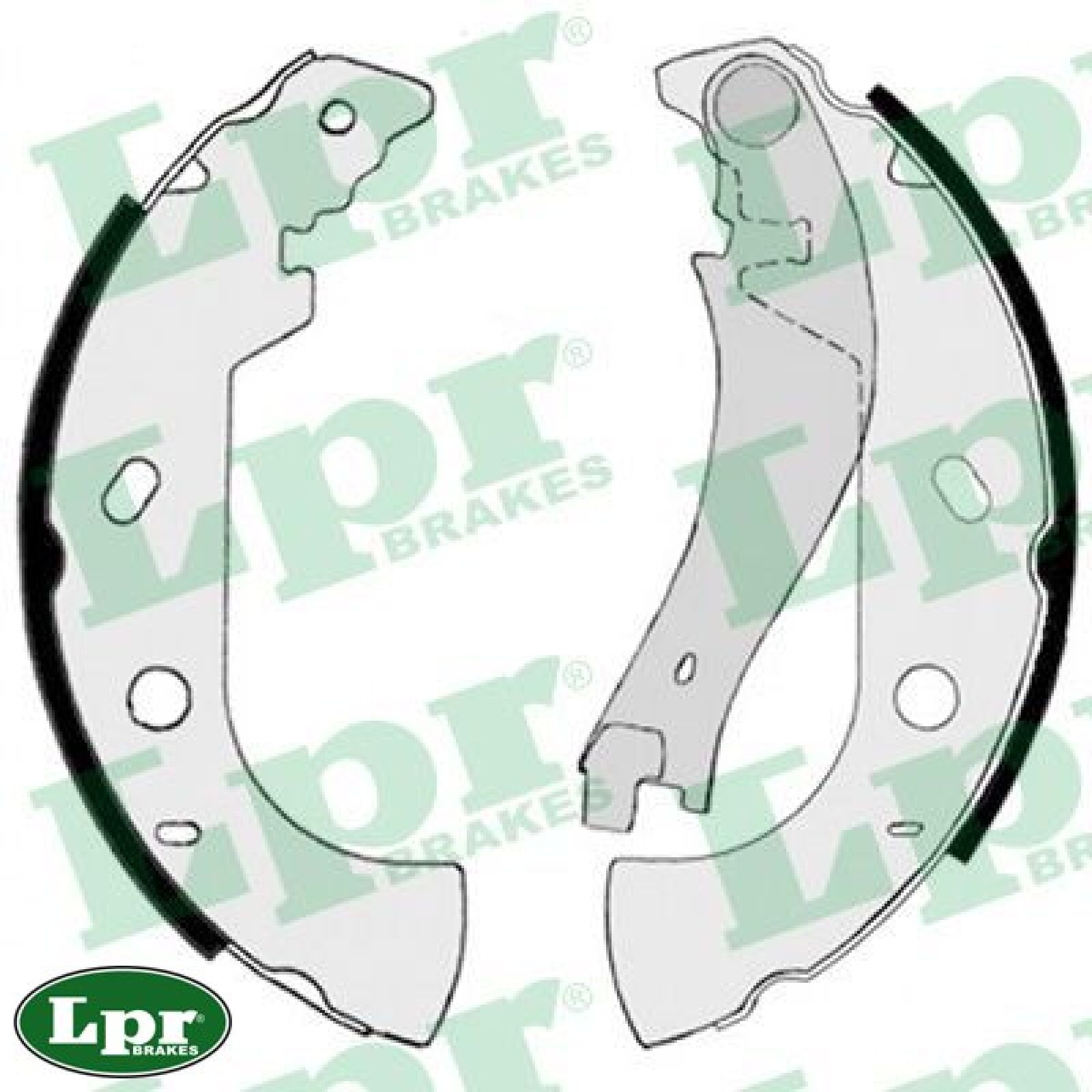 LPR 07250 Bremsbackensatz 4 Bremsbacken Trommelbremse für Fiat