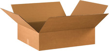 22x18x6 Flat Corrugated Boxes, Pack of 20 for Shipping  Storage