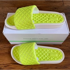 APL Athletic Propulsion Labs Mens Lusso Slide Energy Pristine Neon Yellow 10
