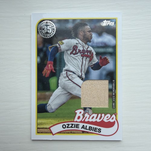 2024 Topps Series 1 Ozzie Albies 1989 Design Game Used Bat Relic #89BR-OA Braves