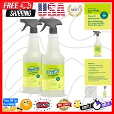 Presto Natural All-Purpose Cleaner Spray, Lemon Scent, 2-Pack, 64 oz Total