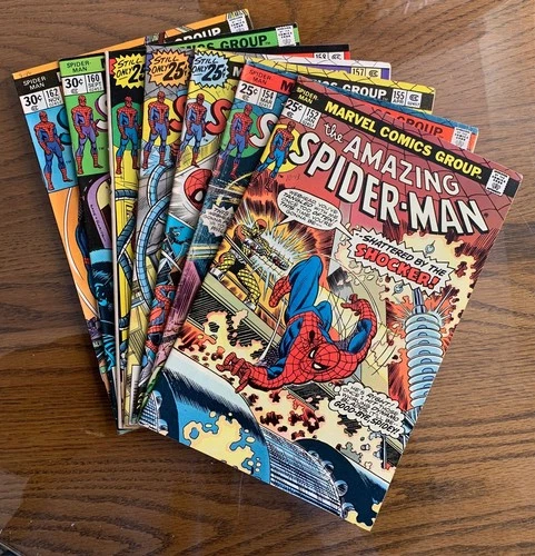 7 Bronze Age Marvel 1976 SPIDER-MAN - #s 152, 154, 155, 157, 158 160 162 - Lot 7