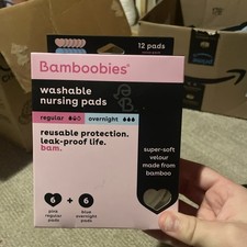 Bamboobies Washable Nursing Pads for Breastfeeding, Reusable Pads, Combo Pack 6