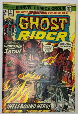 GHOST RIDER - Comic Book #9. Marvel Comics. December 1974. No.9. VF 8.0