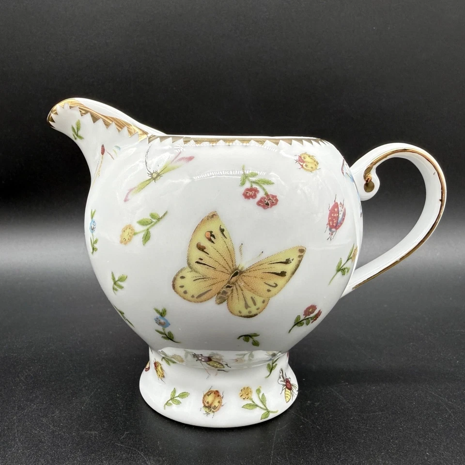 I Godinger & Co Primavera azucarero cubierto con mariposa y juego de crema abierta Foto 4 de 4