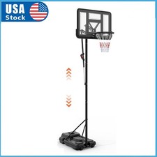 44" Portable Basketball Hoop Outdoor ,7.5-10FT Adjustable Basketball Goal System