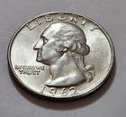 1962-D Washington Quarter • AU Slider Look 90% Silver • Strong Detail X137