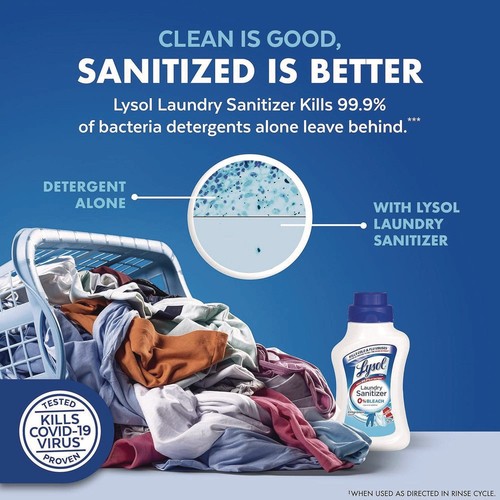LYSOL Brand 56374CT 21 oz Bottle Laundry Sanitizer - Crisp Linen Scent 6/CT New - Picture 8 of 8