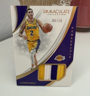 2018-19 PANINI GAME WORN Patch /10 Lonzo ball IMMACULATE COLLECTION !!