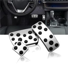 Anti-Slip Performance Foot Pedal Pads kit Compatible with Camry Model A silver