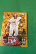 2023 Topps Gilded Collection - Johnny Bench #127 Gold Wave Refractor /75
