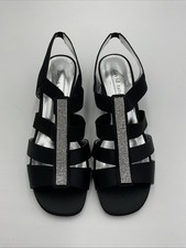 David Tate Eve Black Dress Sandals Womens Siz...