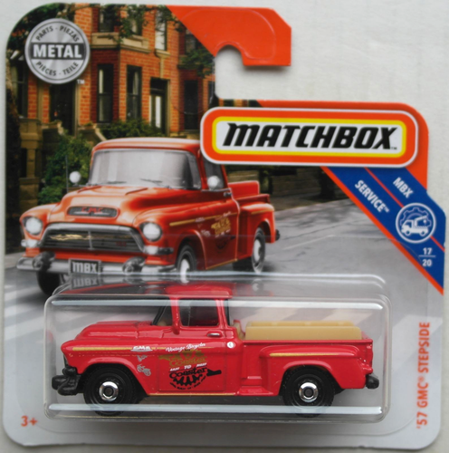 Matchbox 1957 GMC Stepside Pickup Truck rot/beige Neu/OVP Mattel MBX Auto ´57 - Bild 1 von 5