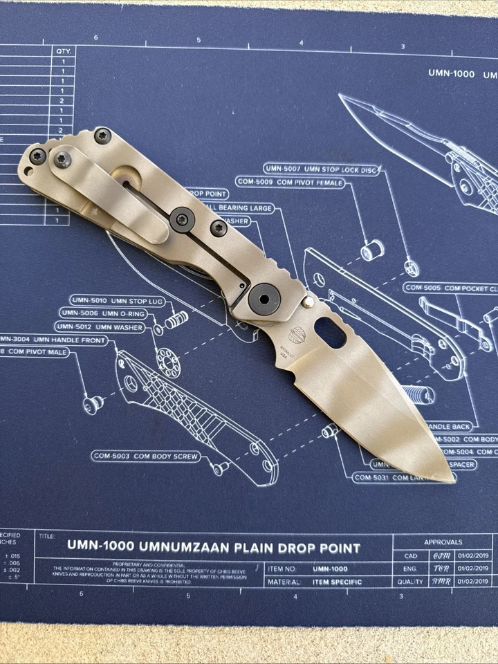 Strider SNG Completo Titanio Tigre Fantasma Despojado Daga Grind Magnacut Foto 2 de 4