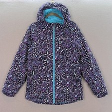 Columbia - Big girls Magic Mile Insulated hooded jacket full zip purple coat L