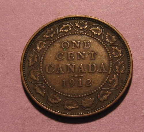 1912 Canada Large Cent — photo from the most recent tracked eBay sale