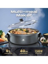 SUPERLEX 1500W Electric Hot Pot, Multifunctional Cooking Pot, Non-Stick  