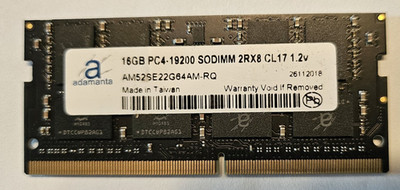 Adamanta AMS25E22G64SA-SQ 16GB 2Rx8 PC4-21300 DDR4-2666 SO-DIMM Laptop Memory