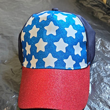 Blue Red White Stars Patriotic Baseball Cap H...