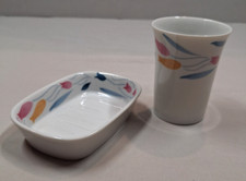 Porcelain Princess Heritage Pattern Soap Dish  Tumbler