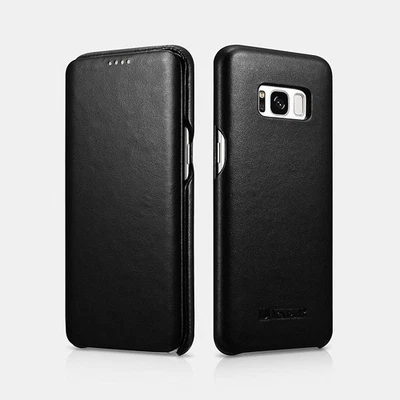 ICARER custodia folio vera pelle vintage per SAMSUNG Galaxy S8