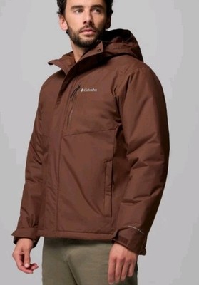 Mens Columbia Cascadian Peaks Omni Heat Waterproof Hooded Winter Jacket Sz MED.