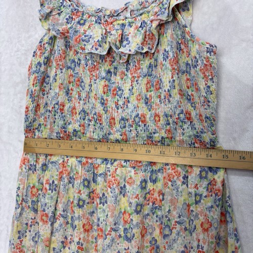 Old Navy Ditzy Floral Maxi Dress M Ruffle Cottage Smocked Tiered Peasant Prairie - Picture 9 of 12