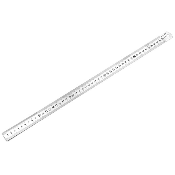 "50 Cm Werkstattlineal 20\" Stahllineal Edelstahl Metalllineal Lineal 500 Mm"-image