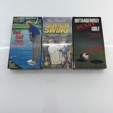 Lot Of 3 Vintage Golf/Comedy VHS Tapes Leslie Nielsen, Jerry Heard, Paul Hahn Jr