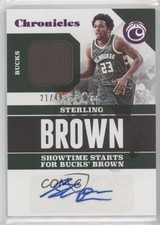 2017-18 Panini Chronicles Signature Swatches Pink 21/49 Sterling Brown Auto 0c2