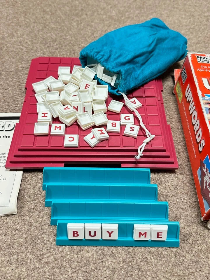 Vintage 1995 Travel Upwords Word Board Game Complete Rules Holiday Camping - Image 2 of 4