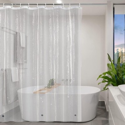 Klares Duschvorhang PEVA 180x180 cm | Magnetischer Saum | Bad Trennung & Schutz