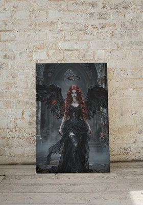 Arch s Beauty.  Angel Gothic Canvas Wall Art Dark Fantasy Gloss Print