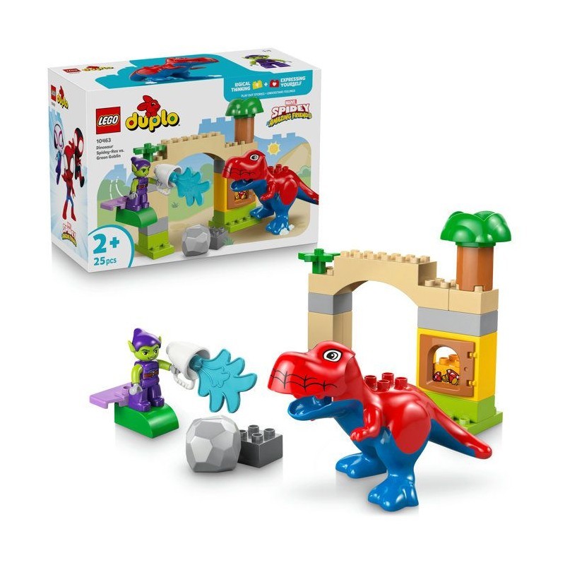 LEGO DUPLO Marvel 10463 Spidey-Rex le cadeau d'anniversaire idéal pour fille et garçon